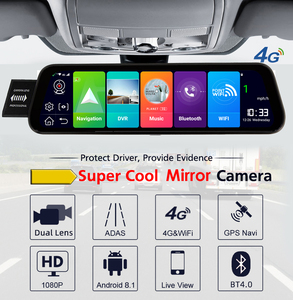 Carlover 9.66inch Android 4 gam ADAS Gương Chiếu Hậu Xe DVR GPS kép HD1080P Wifi Dash Cam máy ảnh - Product Image 2