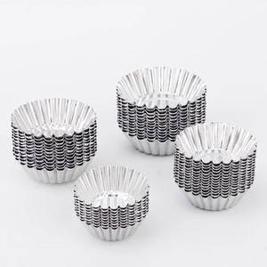 Molde Reutilizable para <span class=keywords><strong>Mini</strong></span> Tartas de Huevo, Antiadherente, de Aleación de Aluminio, Herramienta para Hornear Tartas, Molde para Pudín, Molde para Pastel - Product Image 2