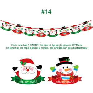 Guirnalda de Papel Decorativa Navideña C57 de 3 Metros con Diseño de Santa, Reno y Árbol de Navidad - Product Image 4