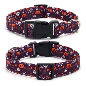 Collar de perro temático de Halloween para perros pequeños y medianos Collar de cuello ajustable para mascotas al por mayor - Product Image 6