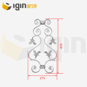 Aluminum Art Staircase Head <b>Post</b> 25x25mm European Style Garden Decoration Flower Railing Accessory - Product Image 2