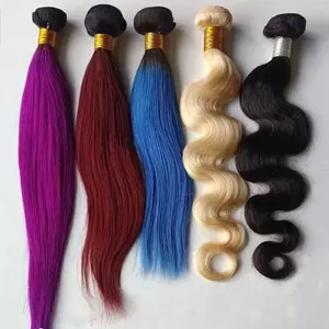 Extensiones de cabello humano con ondas al agua para mujer, cabello indio de visón 100%, venta al por mayor, virgen, brasileño, con cutícula sin procesar