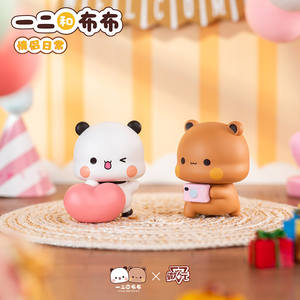 Weiciyuan Bubu Dudu V3 Caja Sorpresa - Figuras de <span class=keywords><strong>Pareja</strong></span> de Osos y Pandas Adorables, Mini Adornos de PVC <span class=keywords><strong>para</strong></span> Pastel, Regalo <span class=keywords><strong>para</strong></span> San Valentín (Set de 12 Piezas) - Product Image 6