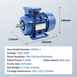 Moteurs de compresseur monophasés série MY 0,12 kW 0,18 CV, prix usine, 2 pôles, 3000 tr/min - Product Image 2