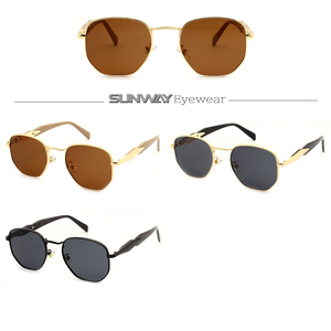 New Trendy Square Metal Frames Sunglasses with High Quality Unisex Custom Logo Fashion Design Luxury Women Men Sun Glasses - Product Image 4
