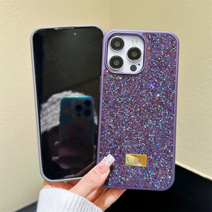 Custodia per cellulare di lusso di alta qualità con glitter, cristalli e logo, interamente tempestata di diamanti, per 16 15 <span class=keywords><strong>Pro</strong></span> 14 13 12 <span class=keywords><strong>11</strong></span> <span class=keywords><strong>Pro</strong></span> <span class=keywords><strong>Max</strong></span> - Product Image 6