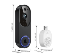 Système de sécurité pour maison intelligente, vision nocturne étanche, sonnette vidéo 1080P, interphone sans fil, sonnette intelligente, téléphone de porte audio