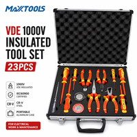 Juego de Herramientas para Electricista con Aislamiento VDE de 23 Piezas, 1000V, CR-V, para Instalación y Reparación Eléctrica, IEC60900, OEM