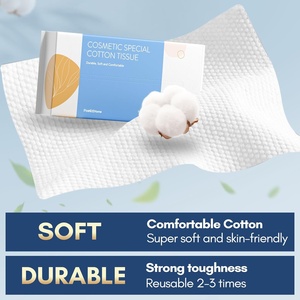 <span class=keywords><strong>Salviette</strong></span> Viso Morbide in Cotone Ipoallergenico, Confezione da 300, Asciutte/Umide, per Pelli Sensibili e Rimozione Trucco - Product Image 3