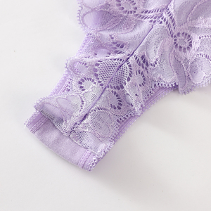 Bragas de cintura baja con costuras de encaje, bragas transpirables no tejidas para mujer, calzoncillos clásicos diarios de moda y cómodos - Product Image 5