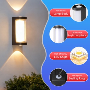 Nouvelle applique murale LED à double émission AC 85-265V, applique murale extérieure étanche, éclairage de jardin extérieur/lumières de <span class=keywords><strong>portail</strong></span> LED - Product Image 5