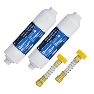2 Pezzi Cartuccia Filtro RV in Ceramica e Carbonio 10 Pollici, Attivazione a Batteria, 0,5 Micron, Uso Alberghiero, 100 GPD, Misura Standard - Product Image 2