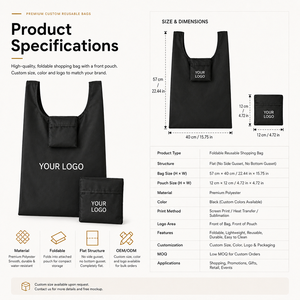 <span class=keywords><strong>Bolsa</strong></span> de Compras Plegable SHINY con Logotipo Personalizado, <span class=keywords><strong>Bolsa</strong></span> de Supermercado Reutilizable de Poliéster Resistente para Supermercados en EE. UU. - Product Image 6