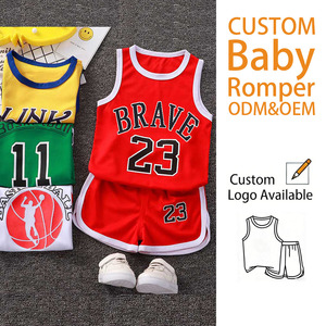 Nouvel ensemble de maillots de basket 2 pièces pour garçons, style été, respirant, tenue d'entraînement pour enfants, vêtements multicolores sans manches - Product Image 1
