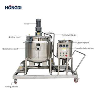 High quality customized model liquid mixing tank emulsifying tank with cleaning tank for yogurt fermentation pigment mixing - Product Image 3
