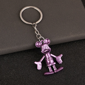 Yujiantongs popolare 3D figurine, carino e violento orso <span class=keywords><strong>topolino</strong></span>, astronauta portachiavi, metallo <span class=keywords><strong>auto</strong></span> cartone animato - Product Image 4