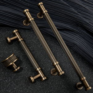 Antique Brass rắn tủ xử lý kéo knobs Vàng Lưới tủ quần áo kéo đồng tủ tủ quần áo xử lý tuổi Brass nhà bếp - Product Image 4