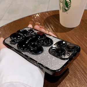 Honatop เคสมือถือลายกระต่ายสำหรับผู้หญิง, เคสมือถือแวววาวไล่ระดับสีสุดหรูสำหรับ <span class=keywords><strong>iPhone</strong></span> 16 15 14 13 <span class=keywords><strong>12</strong></span> 11 <span class=keywords><strong>Pro</strong></span> <span class=keywords><strong>Max</strong></span> PLUS - Product Image 1