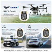 Módulo GNSS RTK Serie UM980/UM981/UM981S/UM982 1408CH Multibanda de Constelación Completa BDS GPS GLONASS Galileo QZSS 0.8cm