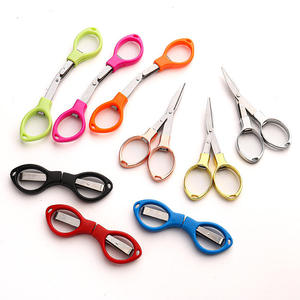 Tijeras Plegables Portátiles de Acero Inoxidable con Hoja Recta Multicolor, Herramienta de Belleza y Maquillaje para Viaje - Product Image 5