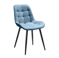 Chaise de salle à manger en velours rembourrée, fauteuil d'appoint moderne pour salon, chambre, cuisine, chaise de luxe avec pieds peints en noir