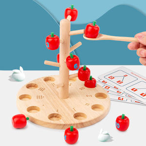 Juguete Educativo Creativo para Niños, Juego de Recoger Manzanas, Aprendizaje de Números y Frutas, Juguete Montessori de Madera, Árbol de Manzanas - Product Image 5