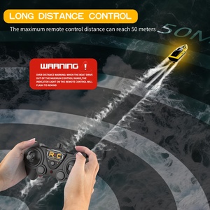 Bateau de course télécommandé Flytec V333 2.4G 15km/h, étanche, avec éclairage LED, pour enfants, jeux aquatiques en plein air - Product Image 5