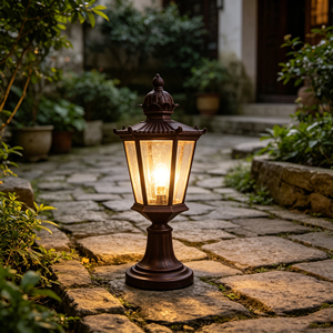 Customized Retro Cylindrical Garden Landscape Column Lamp IP65 Lawn Landscape Lamps <b>LED</b> <b>Motion</b> <b>Sensor</b> Security - Product Image 3