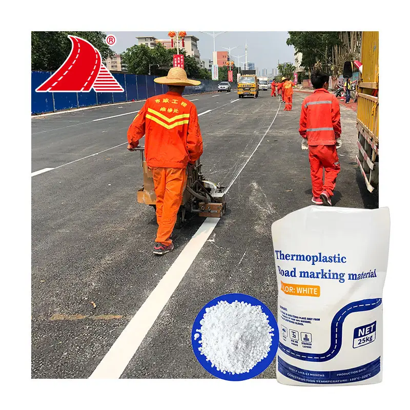 Línea de tráfico de pavimento de país del sudeste asiático larga vida útil pintura de señalización vial termoplástica