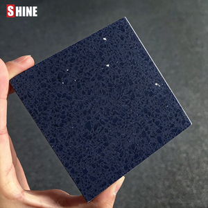 Laje de Quartzo Engenheirado Azul Diamante de Qualidade Estável para Projetos de Reforma de Apartamentos e Escritórios - Product Image 1