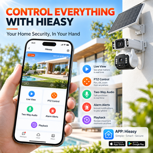 กล้องวงจรปิดพลังงานแสงอาทิตย์ Wistino 4G LTE แบบเลนส์คู่ ความละเอียด 10MP ภาพสีกลางคืน ระบบกันน้ำ IP66 ใช้พลังงานจากแบตเตอรี่พลังงานแสงอาทิตย์ กล้อง AOV - Product Image 4