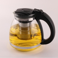 Théière en verre grande capacité, infuseur à thé, théière filtrante, bouilloire résistante à l'eau chaude, service à thé, infuseur à thé, style minimaliste