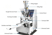 Machine automatique à double trémie pour la fabrication de Baozi à la viande, de galettes fourrées aux légumes et de pâtisseries farcies