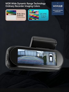 Caméra de tableau de bord GPS portable IPS à double objectif 2.5G avec enregistreur vidéo grand angle 140°, WiFi, <span class=keywords><strong>SIM</strong></span>, Cloud DVR et application en direct - Product Image 3