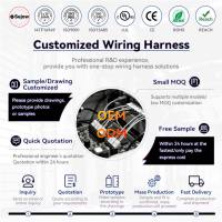 Rangkaian Kabel Baterai Tembaga 175A, Kabel Harness 2 AWG, Rangkaian Kabel Konektor Daya Forklift dengan Terminal Ring