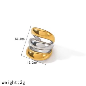 Nuovissimi Polsini da Orecchio CC di Lusso Gioielli in Acciaio Inossidabile Placcato Oro 18K <span class=keywords><strong>Clip</strong></span> <span class=keywords><strong>Orecchini</strong></span> Ipoallergenici per Donne e Ragazze - Product Image 5