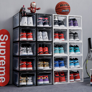 Caja de zapatos acrílica transparente apilable, rectangular, tipo vertical, con tapa, para almacenamiento y organización de zapatos y juguetes, fabricada en Taizhou. - Product Image 5