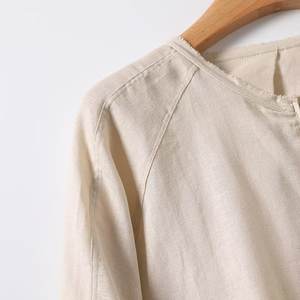 SHENZHU للنساء الربيع أزياء أنيقة جديدة سترة الكتان التجريبية هي خمر طويلة الأكمام ملابس خارجية نسائية أنيقة - Product Image 4