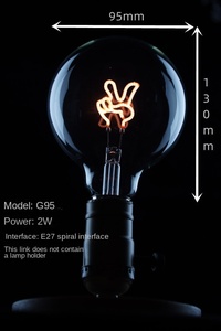 Filet rouge Edison ampoule lustre personnalité créative lampe à filament LED à économie d'énergie 130V intégré Bier E27 matériau de verre de Base - Product Image 3