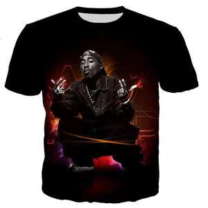 Maglietta Stampata in 3D del Rapper Tupac <span class=keywords><strong>2pac</strong></span> per Uomo, T-<span class=keywords><strong>shirt</strong></span> Hip Hop con Stampa Digitale 3D, Maglietta con Grafica Personalizzata - Product Image 5