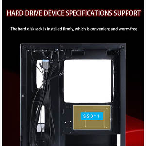 GAINWARD Enchanting MINI No Pillars Chasis Lado de vidrio templado Transparente 4 ranuras para tarjetas PCIE Mid-Tower Case Computer Case - Product Image 5