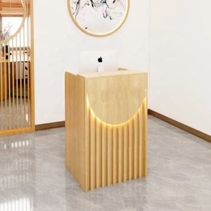 Manufacturer Modern Special Design Hair Saloon <b>Small</b> Front Counter Luxury Nail Salon Reception <b>Desk</b> - Product Image 6