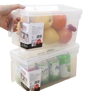 Rõ ràng nhựa lưu trữ nhà bếp hộp hình chữ nhật Phong cách tươi nhà tổ chức thực phẩm container cho tủ lạnh PP lưu trữ hộp đóng gói - Product Image 1