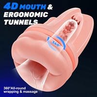Männlicher Masturbator Penis-Trainer Erwachsenenspielzeug Mundumwickeltes Sexspielzeug für Männer mit Heizstab, LCD-Sexmaschine Erotikspielzeug & -Spiele