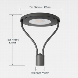 ไฟสนามอลูมิเนียมหล่อขึ้นรูปสำหรับภายนอกอาคาร IP65 AC LED กำลังไฟ 29 วัตต์ 6000K แสงเดย์ไลท์ พร้อมรีโมทคอนโทรล สำหรับสวนสาธารณะและไฟตกแต่งถนน - Product Image 2