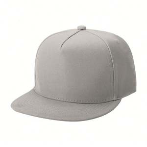 Gorra de Béisbol Personalizada al por Mayor, de Lona, con Visera Plana, Unisex, Estilo Hip Hop, 5 Paneles, Color Sólido, 100% Algodón, Deportiva, para Exteriores, con Cierre a Presión - Product Image 6