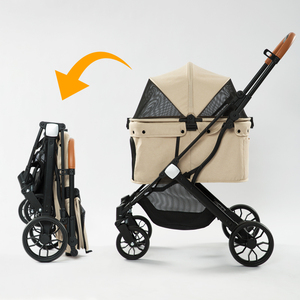 Vente directe d'usine kaki chariot pour animaux de compagnie poussette de <span class=keywords><strong>chien</strong></span> de luxe pour <span class=keywords><strong>chien</strong></span> moyen - Product Image 3