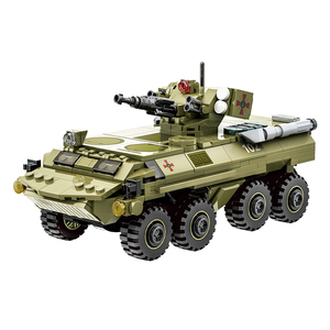 Xe Tăng Quân Đội Mô Hình Đồ Chơi Xe Quân Đội Chiến Tranh Xe Tải Panzer Mini Khối Xây Dựng Bộ Moc Cho Trẻ Em Cậu Bé Nhựa Gạch Kit - Product Image 1