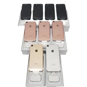 Vente en gros de vrais téléphones portables d'occasion pour Apple Smartphones d'occasion pas cher en bon état pour iPhone 7 32 Go 128 Go