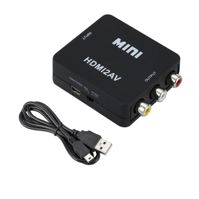 1080P HDTV to RCA Converter AV/CVSB L/R Video Box HD 1920*1080 HDTV2AV Support NTSC PAL Output HDTV to AV